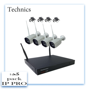 دوربین مدار بسته بی سیم 4 کانال با آداپتور PACK IP PRO